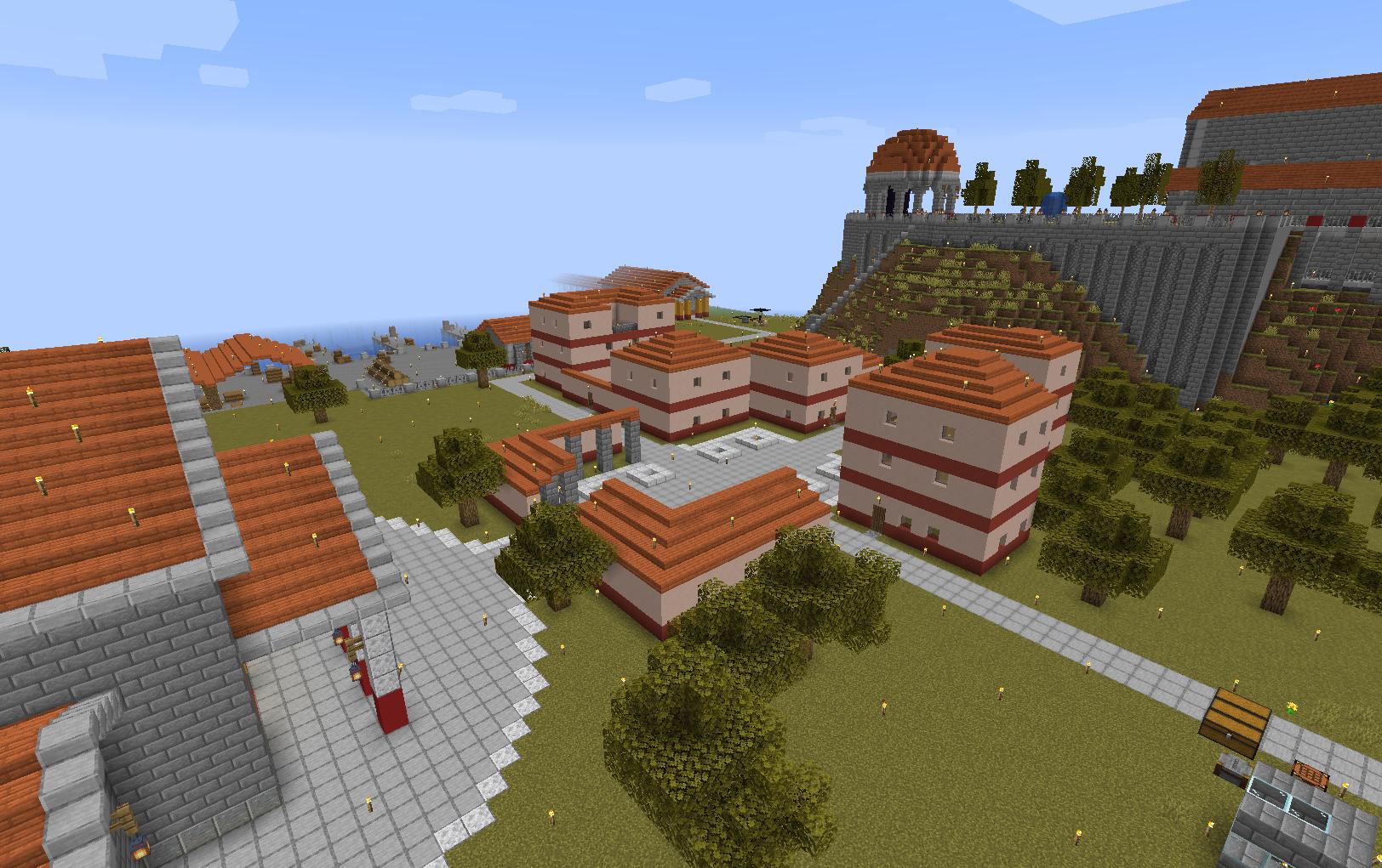 bannière ville romaine minecraft